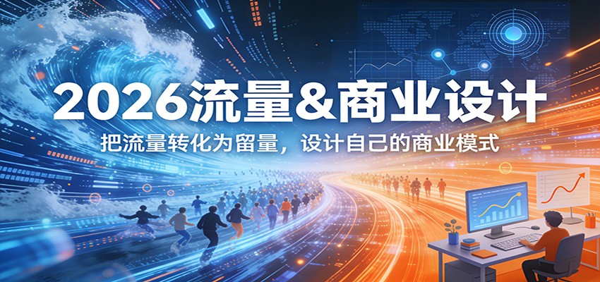 2026流量&商业设计,把流量转化为留量,设计自己的商业模式-云网创