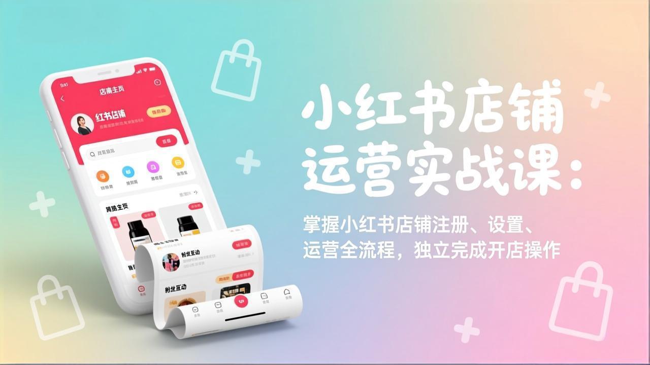 小红书店铺运营实战课:掌握小红书店铺注册、设置、运营全流程,独立完成开店操作-云网创