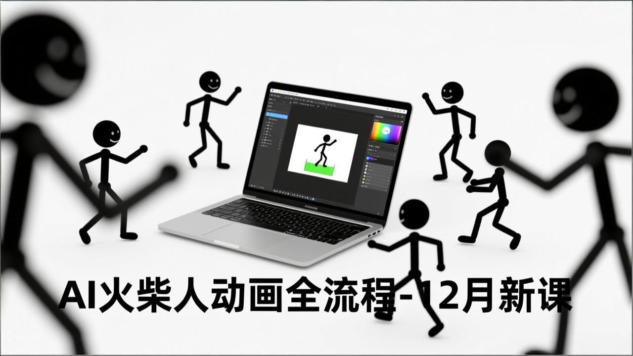 AI火柴人动画全流程-12月新课,文案生成、声音克隆、视频剪辑,零基础快速产出动画-云网创