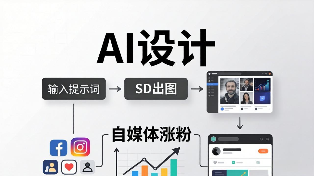 人人都是AI设计师:SD出图+自媒体涨粉一站教学,告别图文素材焦虑,AI设计让你轻松避开内卷-云网创