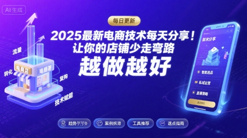 2026最新电商技术每天分享，让你的店铺少走弯路，越做越好(更新26年04月)-云网创