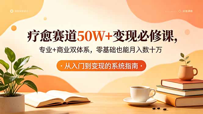 疗愈赛道50W+变现必修课,专业+商业双体系,零基础也能月入数十万-云网创