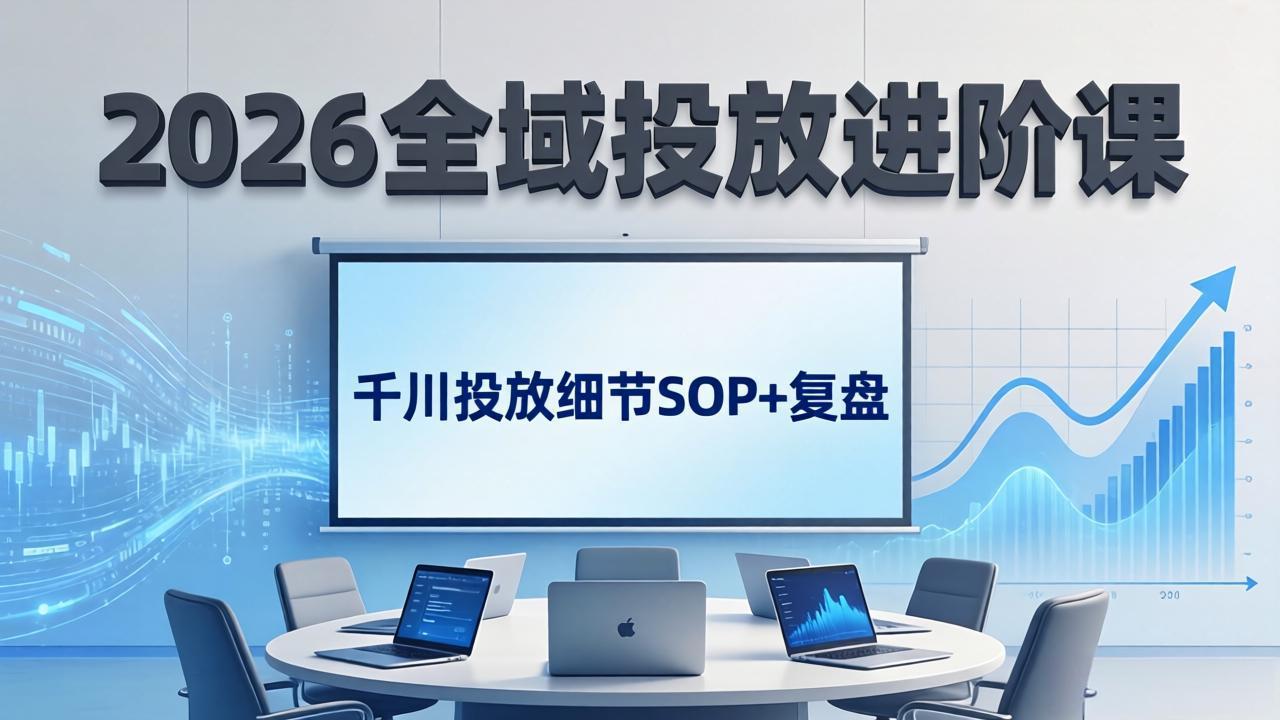 2026全域投放进阶课:杭州线下3天实战,千川投放细节SOP+复盘,撬动自然流量-云网创