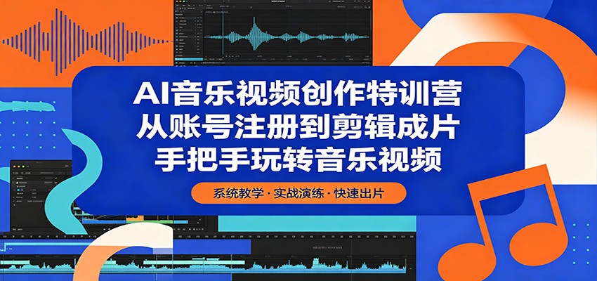AI音乐视频创作特训营:从账号注册到剪辑成片,手把手玩转音乐视频-云网创